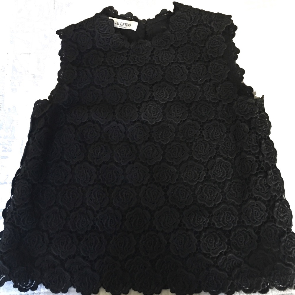 Valentino Sleeveless Embroidered Top